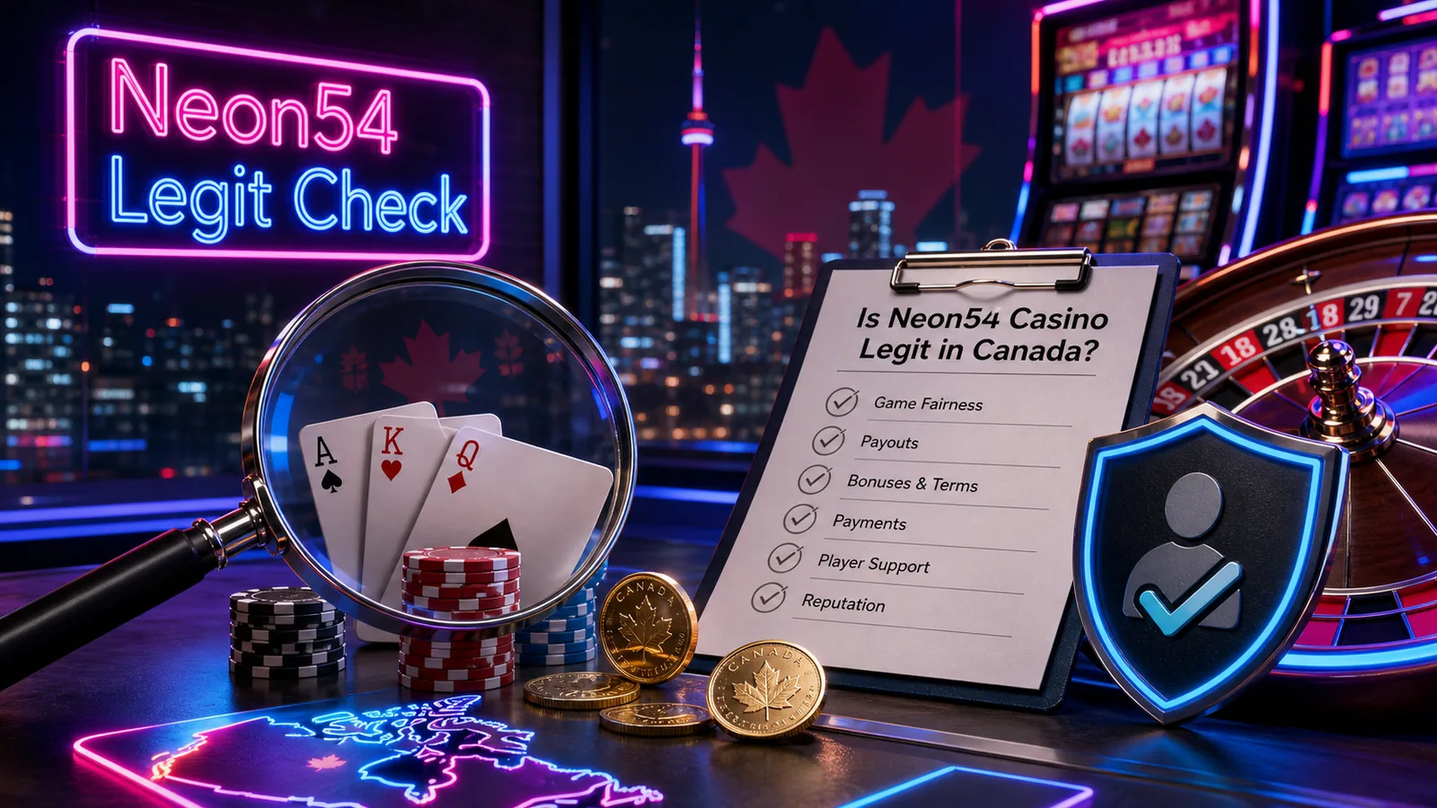 Is Neon54 Casino Legit in Canada? content banner